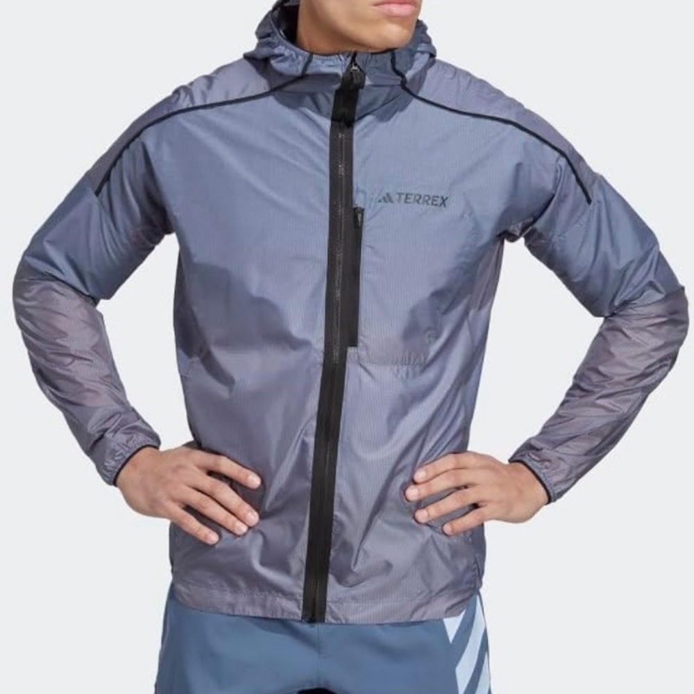 Adidas Terrex Agravic Windweave Trail Running Windbreaker Grey Mens XL